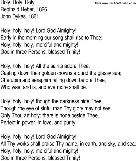 o holy lyrics|holy hymnal lyrics.